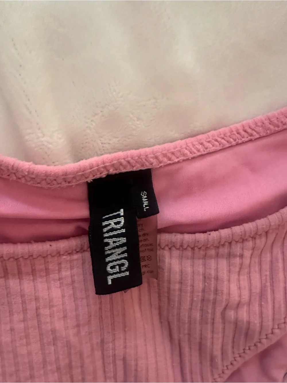 triangl swimwear Pink Ribbed Bikini Set